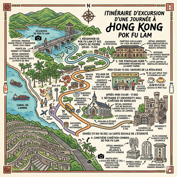 Itinéraire d'excursion d'une journée à Hong Kong Pok Fu Lam