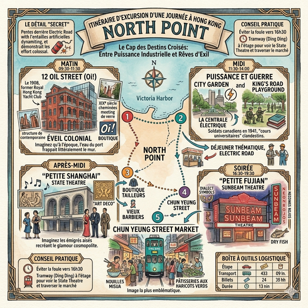  Itinéraire d'excursion d'une journée à Hong Kong North Point