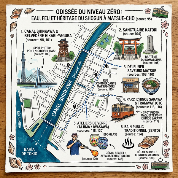 Itinéraire d'une journée dans la ville de Tokyo Matsue