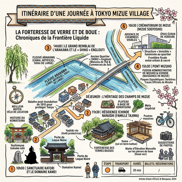 Itinéraire d'une journée au village de Tokyo Shinozaki