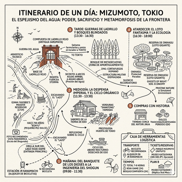 Itinerario de un día para el pueblo de Mizumoto, Tokio