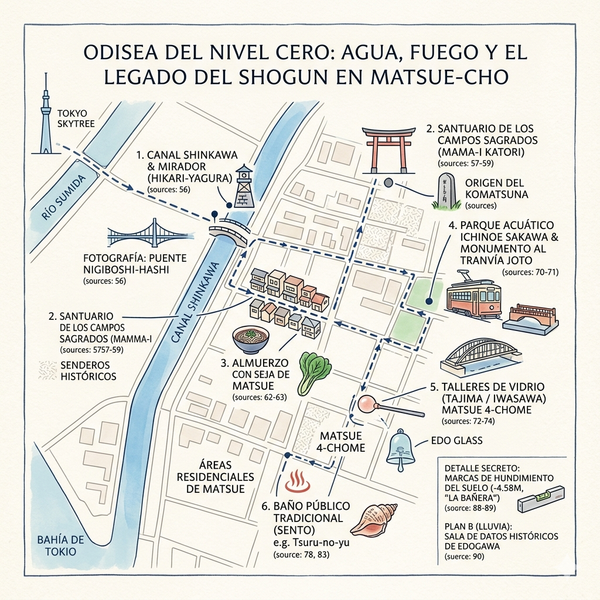 (SPA) Paseo por Matsue-cho: Huellas Industriales y Vida Cotidiana en Edogawa