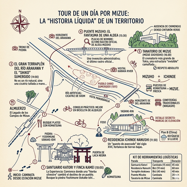 Itinerario del tour de un día por Tokyo Mizue Village