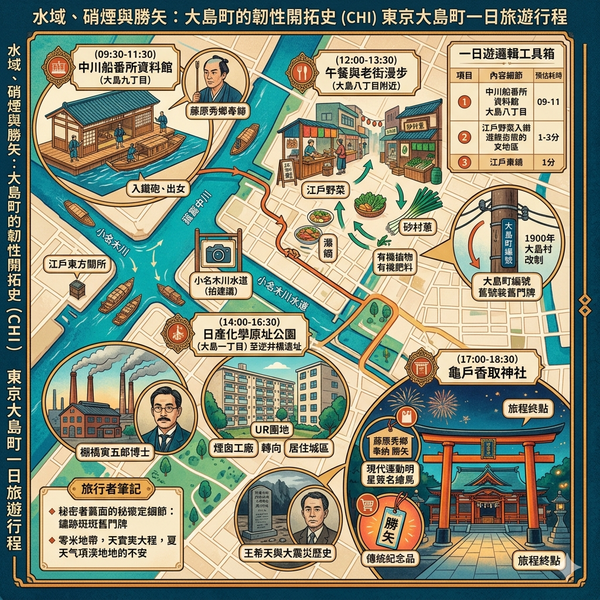 東京大島町一日遊行程