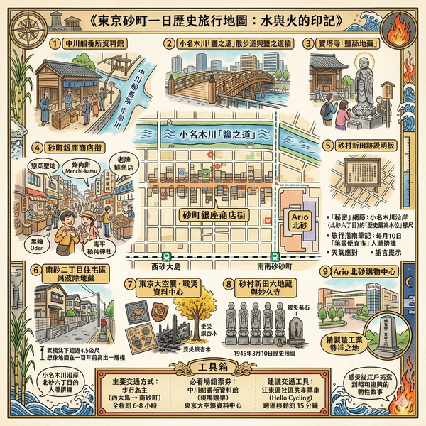 東京砂町一日旅遊行程