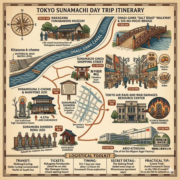Tokyo Sunamachi Day Trip Itinerary