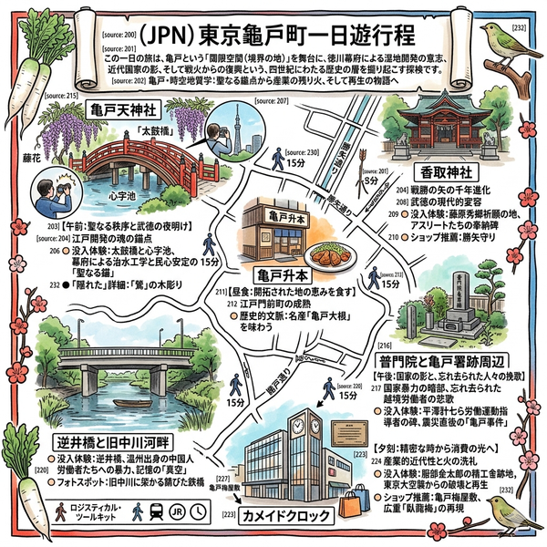 東京砂町日帰りモデルコース