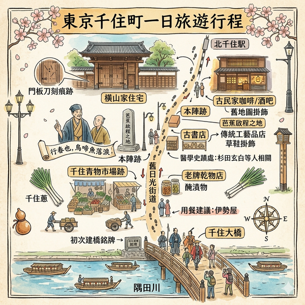 東京千住町一日旅遊行程