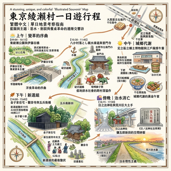 東京綾瀨村一日遊行程