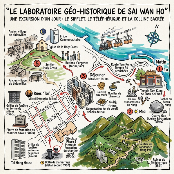 Itinéraire d'excursion d'une journée à la rivière Sai Wan à Hong Kong