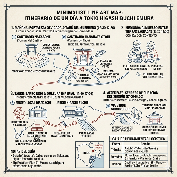 Itinerario de un día en la ciudad de Senju en Tokio