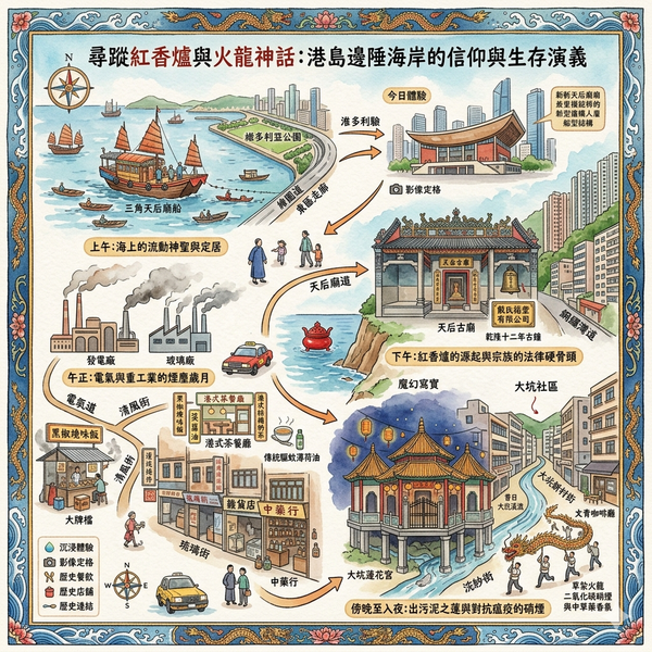 尋蹤紅香爐與火龍神話：港島邊陲海岸的信仰與生存演義