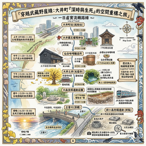 穿越武藏野崖線：大井町「深時與生死」的空間重構之旅