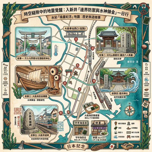 旅程主题：時空縫隙中的地靈覺醒：入新井「邊界防禦與水神鍊金」一日行