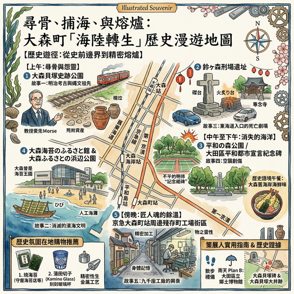 尋骨、捕海、與熔爐：大森町的「海陸轉生」一日遊