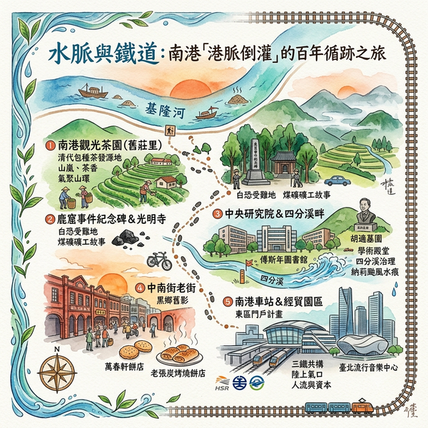 水脈與鐵道：南港「港脈倒灌」的百年循跡之旅