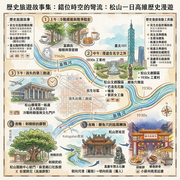 錯位時空的彎流：松山一日高維歷史漫遊