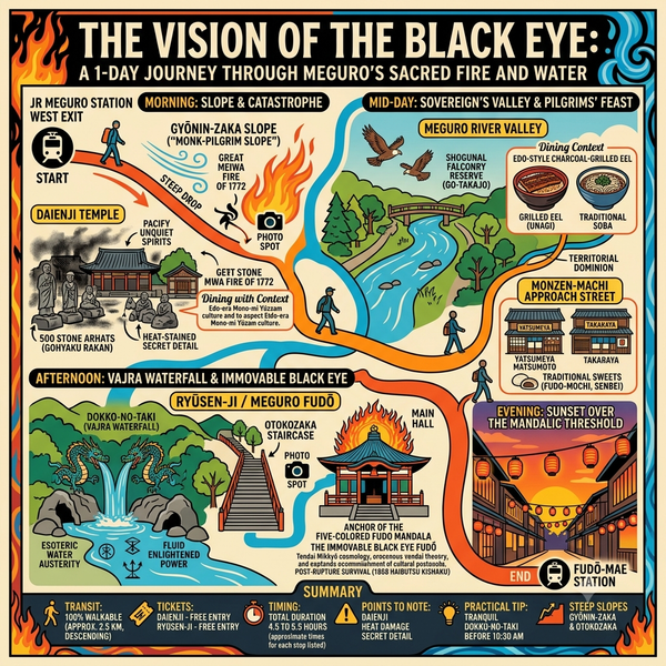 The Vision of the Black Eye_ A 1-Day Journey Through Meguro's Sacred Fire and Water