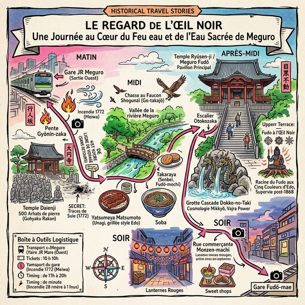 Le Regard de l'Œil Noir _ Une Journée au Cœur du Feu et de l'Eau Sacrée de Meguro