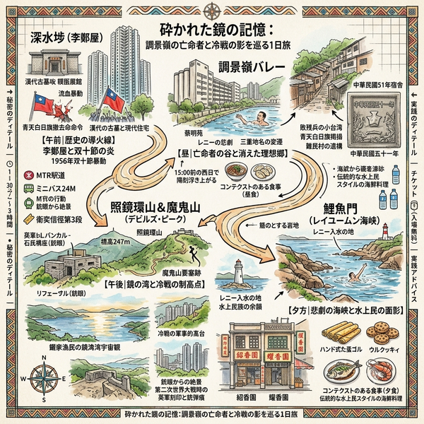 砕かれた鏡の記憶：調景嶺の亡命者と冷戦の影を巡る1日旅