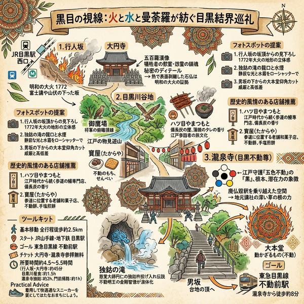 黒目の視線：火と水と曼荼羅が紡ぐ目黒結界巡礼