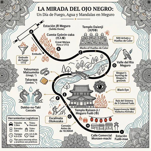 La Mirada del Ojo Negro_ Un Día de Fuego, Agua y Mandalas en Meguro