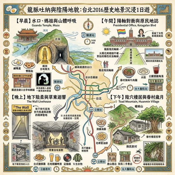 龍脈吐納與陰陽地貌：台北2016歷史地景沉浸1日遊