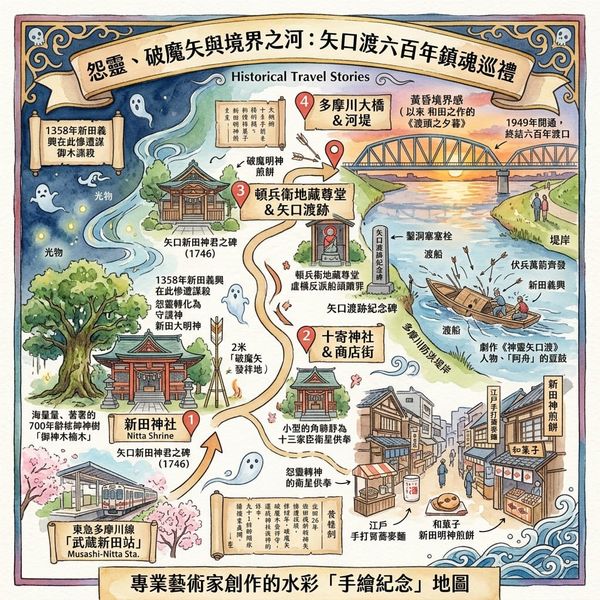 怨靈、破魔矢與境界之河：矢口渡六百年鎮魂巡禮