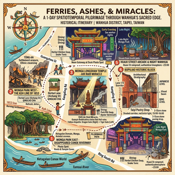 Ferries, Ashes, and Miracles_ A 1-Day Spatiotemporal Pilgrimage Through Wanhua’s Sacred Edge