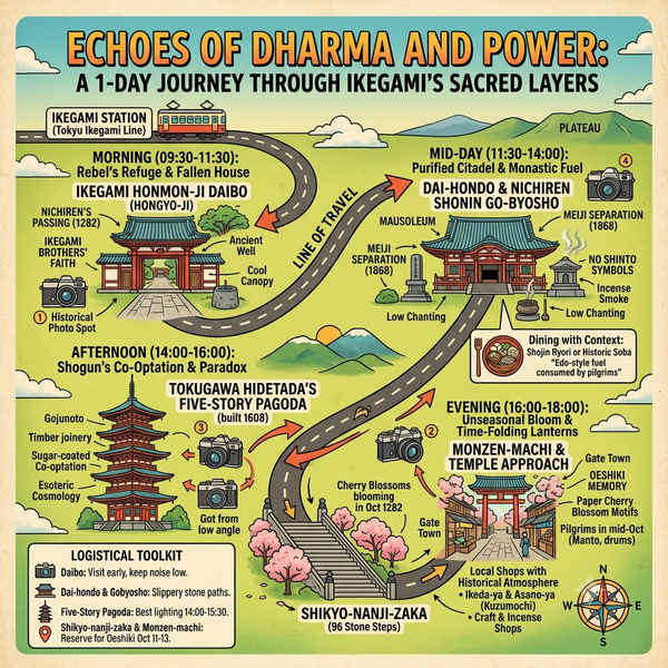 The Echoes of Dharma and Power_ A 1-Day Journey Through Ikegami’s Sacred Layers