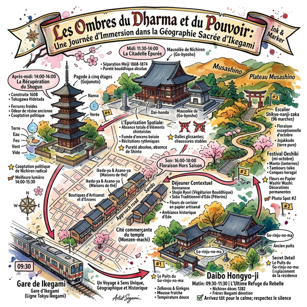 Les Ombres du Dharma et du Pouvoir _ Une Journée d'Immersion dans la Géographie Sacrée d'Ikegami