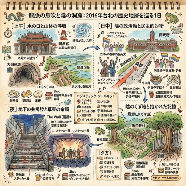 龍脈の息吹と陰の洞窟：2016年台北の歴史地層を巡る1日