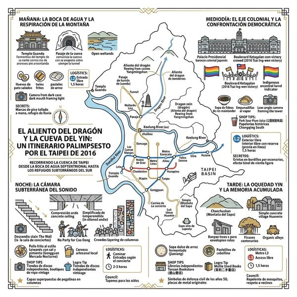 El aliento del dragón y la cueva del yin_ Un itinerario palimpsesto por el Taipei de 2016
