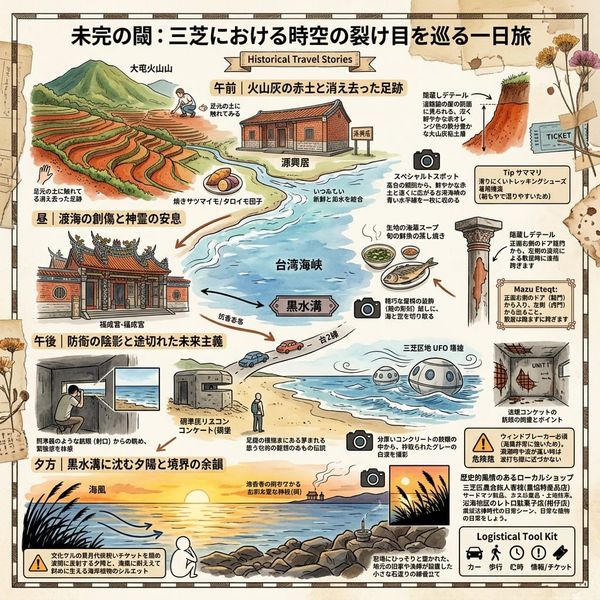 未完の閾：三芝における時空の裂け目を巡る一日