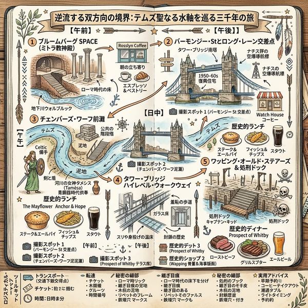 逆流する双方向の境界：テムズ聖なる水軸を巡る三千年の旅