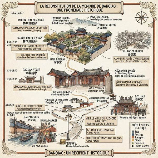 La Reconstitution de la Mémoire de Banqiao _ Une Promenade Historique à Travers les Ports Fluviaux, les Forteresses et les Jardins de Réconciliation