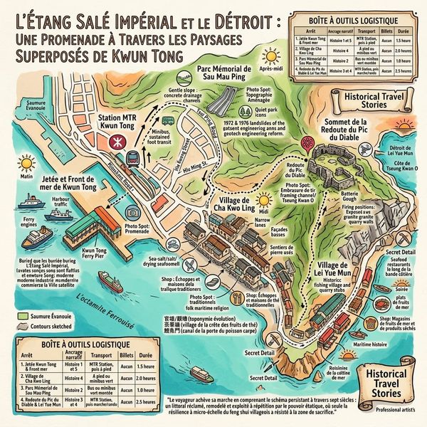 L'Étang Salé Impérial et le Détroit _ Une Promenade à Travers les Paysages Superposés de Kwun Tong
