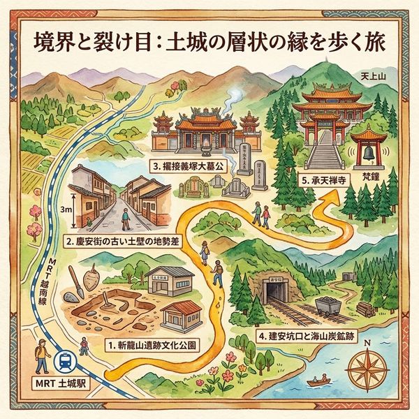 境界と裂け目：土城の層状の縁を歩く旅