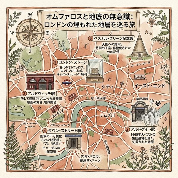 オムファロスと地底の無意識：ロンドンの埋もれた地層を巡る旅
