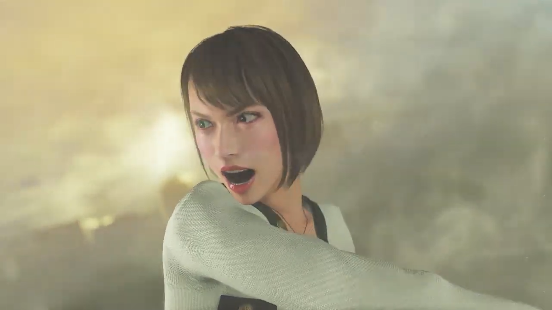 "A Yakuza: Like a Dragon screenshot of Saeko Mukoda unleashing an attack"