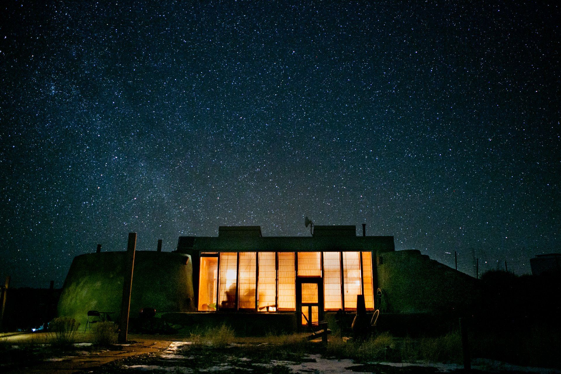 staying at an earthship