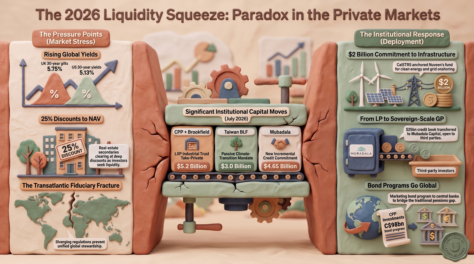 2026 Private Markets Liquidity Paradox infographic