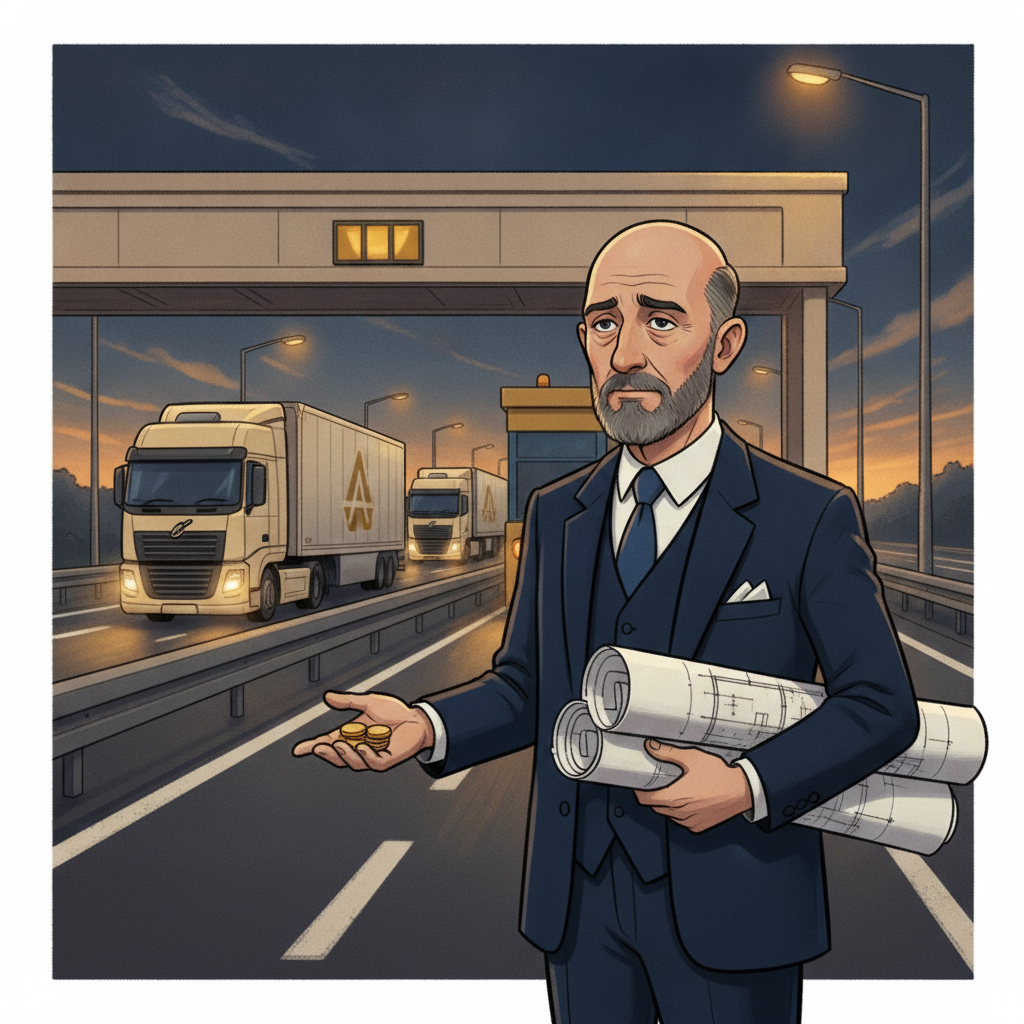 The Allocator pays the toll on the road he built