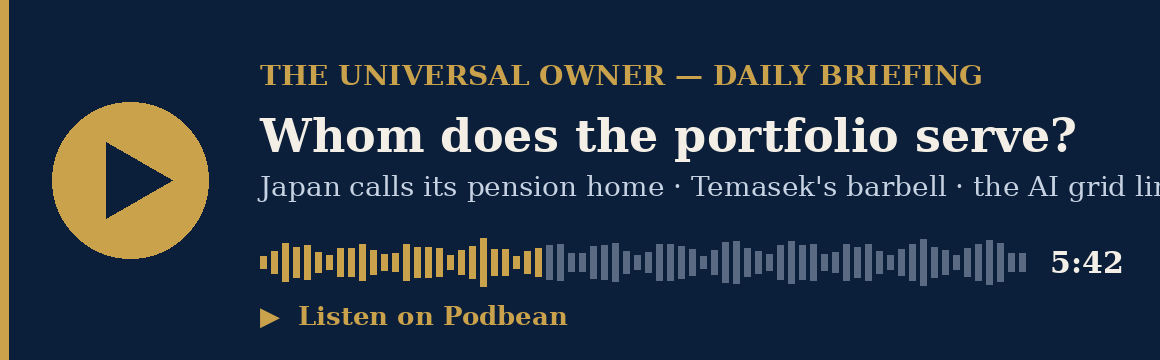 Play today's episode of The Universal Owner — 5:42 — on Podbean