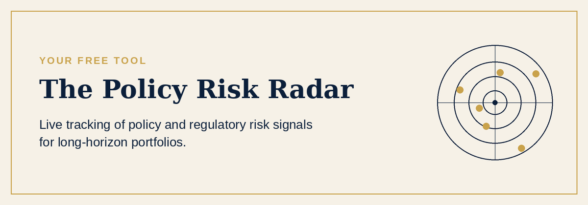 Your free tool: the Policy Risk Radar