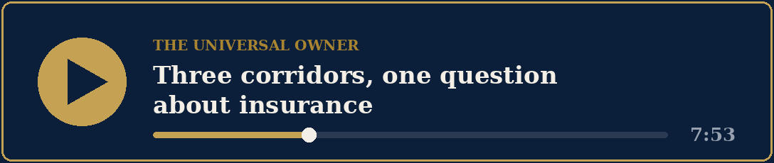 Play the podcast — Three corridors, one question about insurance, 7:53