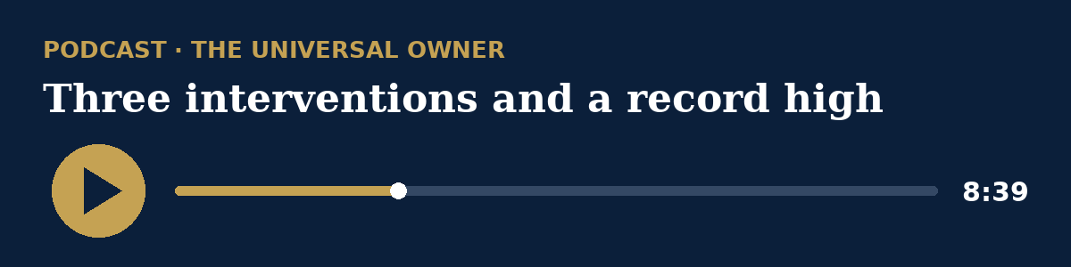 Podcast — The Universal Owner, 5 August 2026