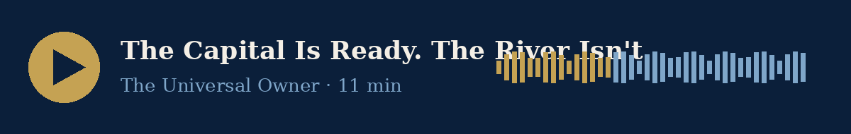 Play: The Capital Is Ready. The River Isn't. — 11 minutes