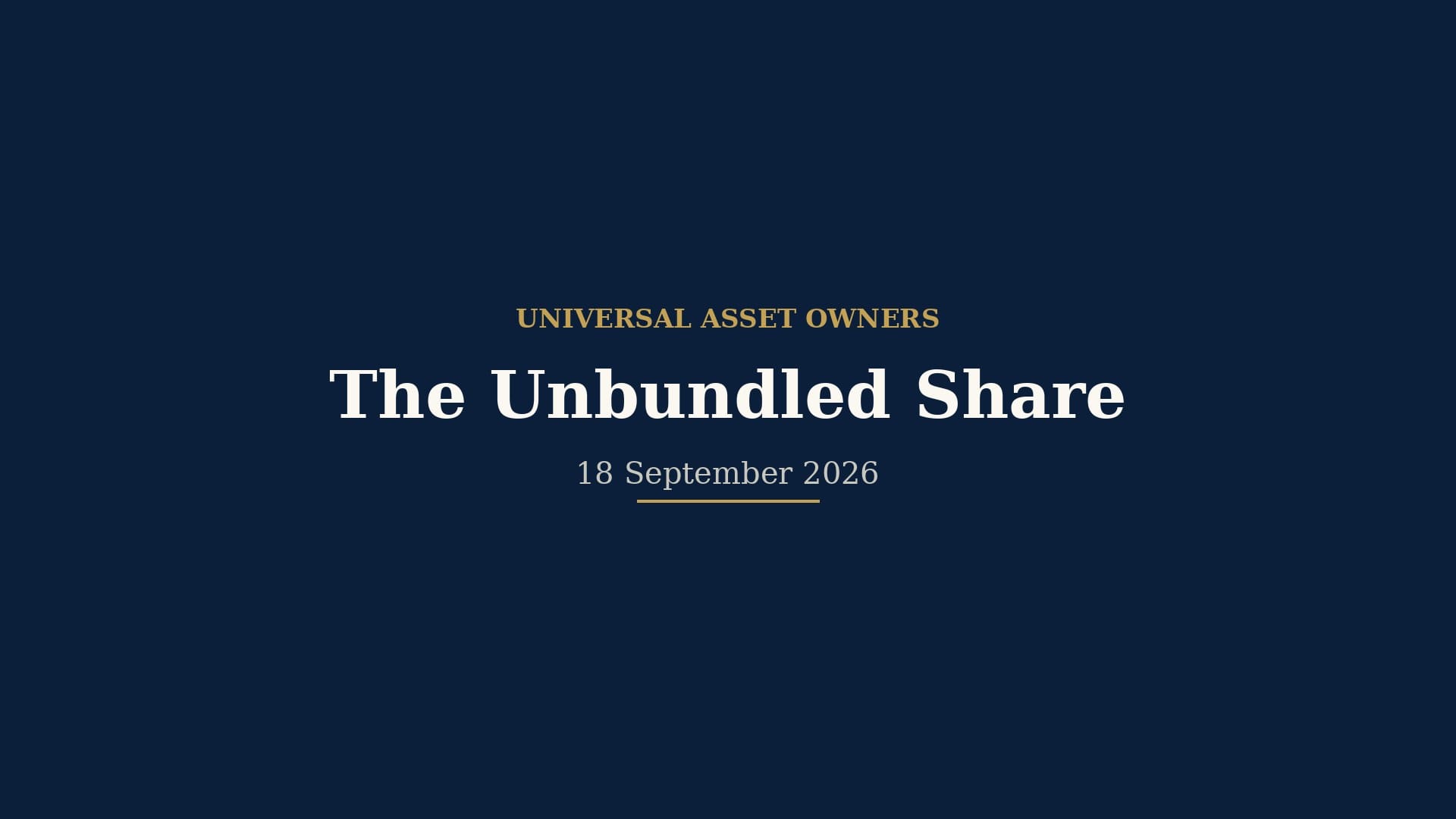 The Film — The Unbundled Share
