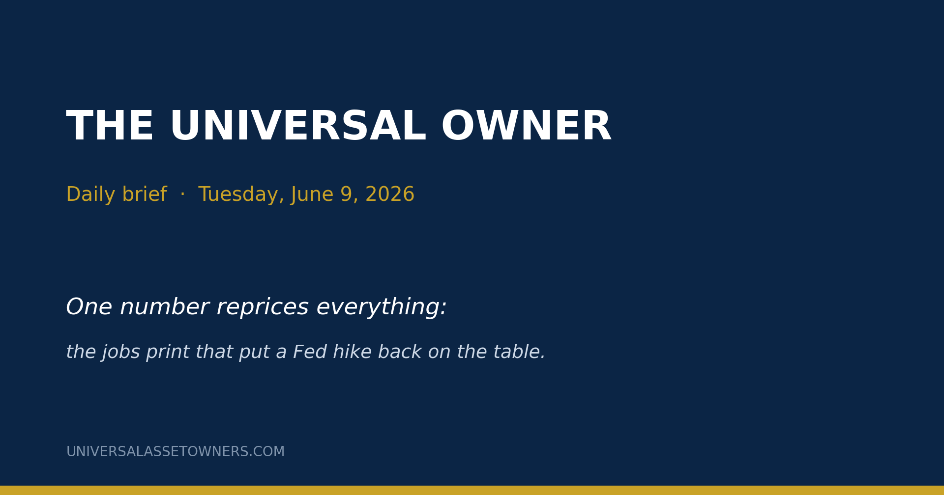 Daily Oracle Brief — June 9, 2026